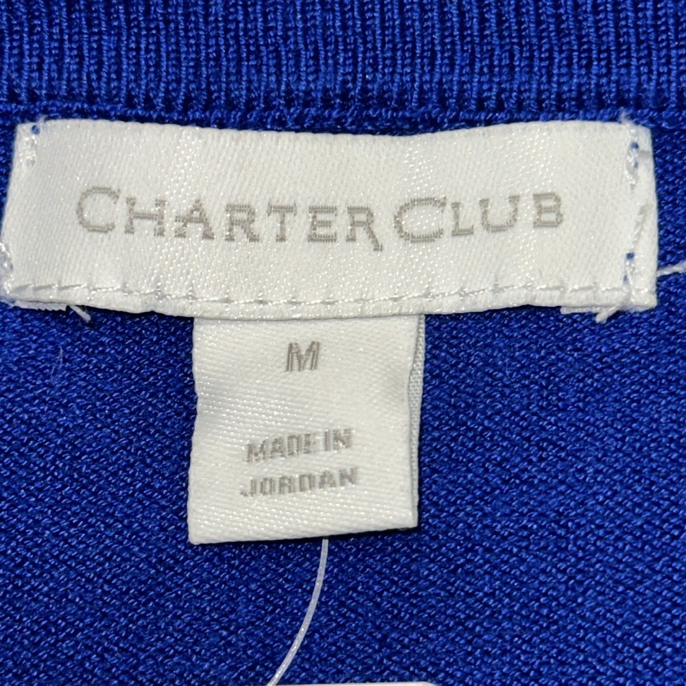 Charter Club Women's Blue Crew Neck Sweater - Picture 5 of 8
